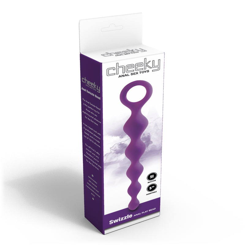 Cheeky Swizzle Anal Beads-Purple