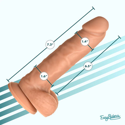 Easy Riders 7" Dildo with Balls- Tan