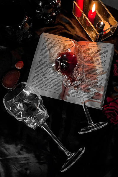 Cranium Wine Glass Set-Clear