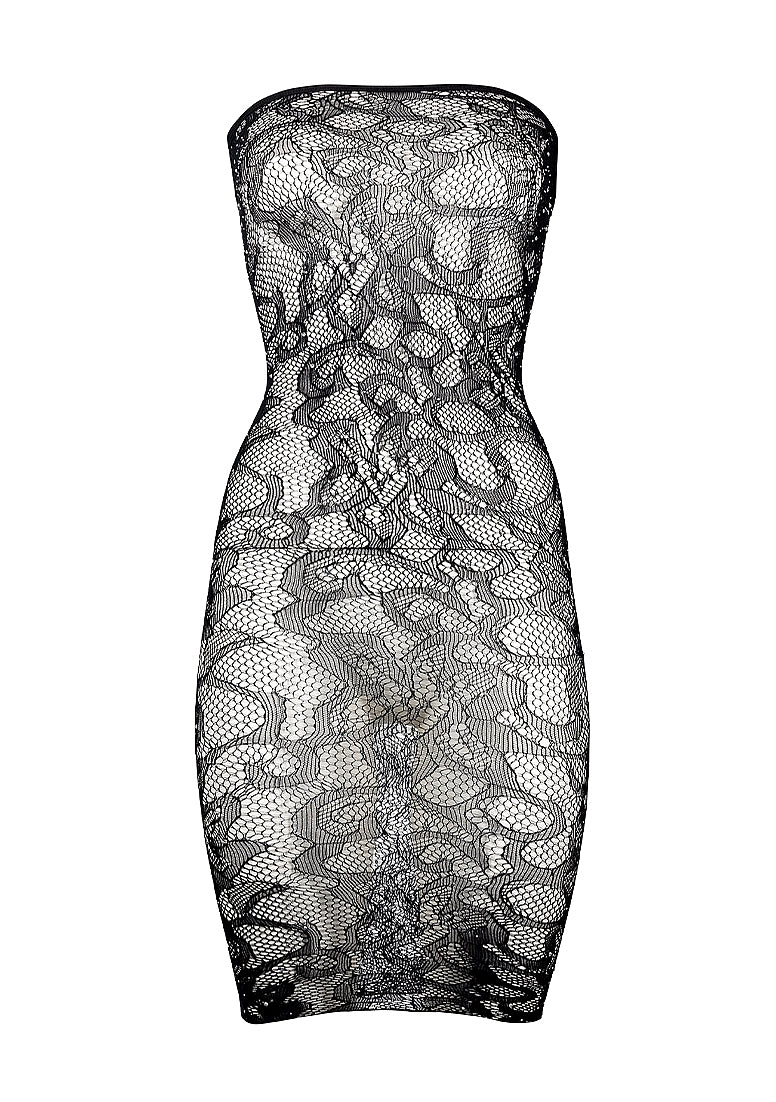 Star Rhinestone Dress-Black