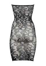 Star Rhinestone Dress-Black