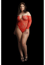 Wonder Rhinestone Bodysuit-Red