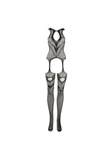 Catsuit: High Neck Fishnet