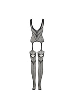 Catsuit: High Neck Fishnet