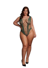 Contrast Fence Net Teddy- Green