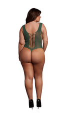 Contrast Fence Net Teddy- Green