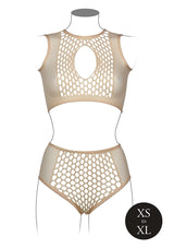 Duo Net Key-Hole Bra Set