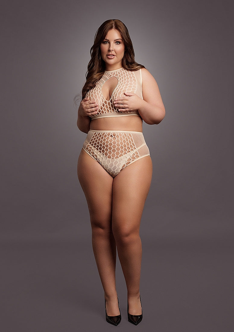 Duo Net Key-Hole Bra Set