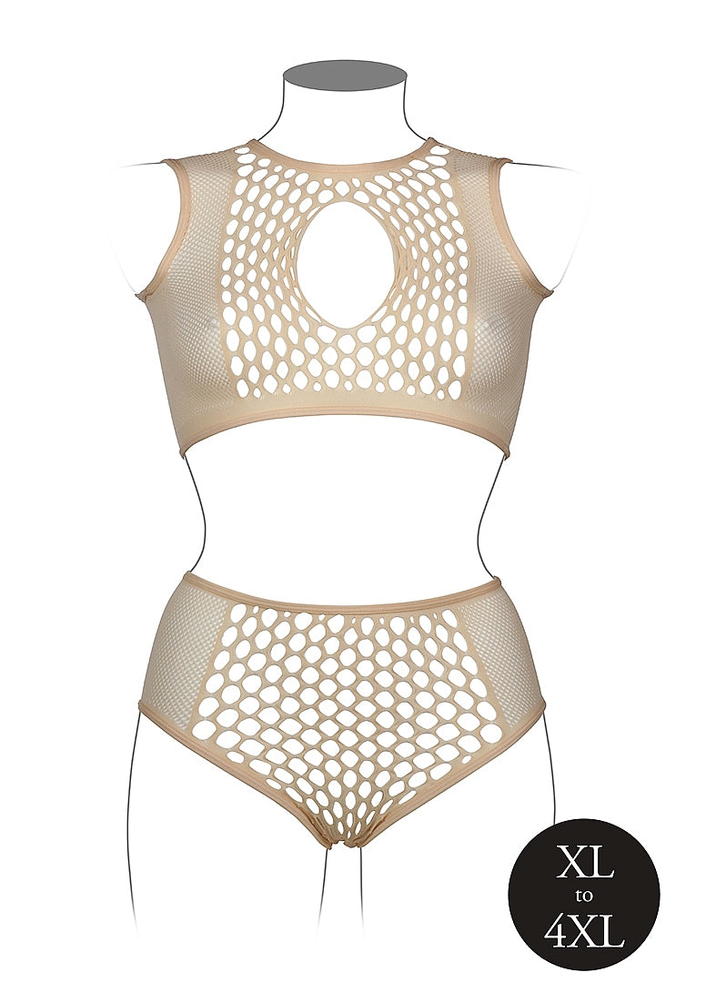 Duo Net Key-Hole Bra Set
