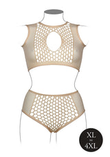 Duo Net Key-Hole Bra Set