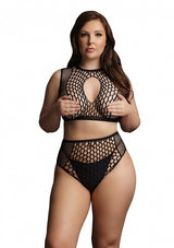 Duo Net Key-Hole Bra Set