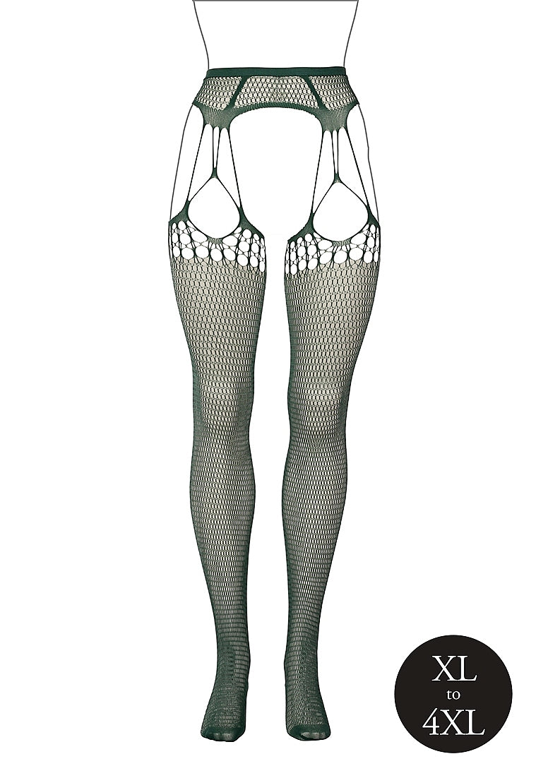 Hose: Shredded Suspender-Green