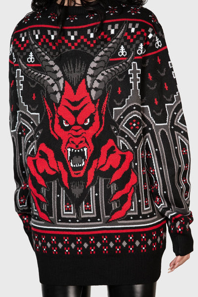 Devil on my Back Sweater Medium