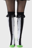 Distressed Stripe Knee Highs