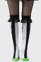 Distressed Strip Knee Highs