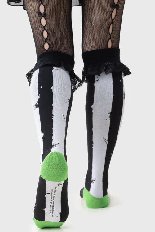 Distressed Strip Knee Highs