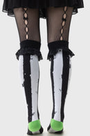 Distressed Stripe Knee Highs