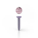 Honeybee Herb Glass Marble Screw Purple