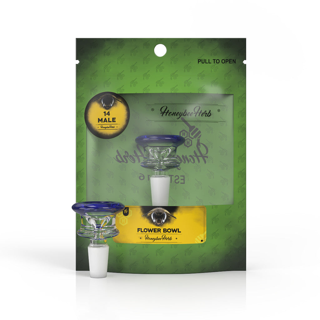 Honeybee Herb: Round Bowl (14mm - Blue)