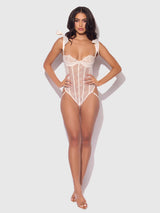 Rosalie Embroidered Teddy- Pearl