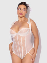 Rosalie Embroidered Teddy- Pearl
