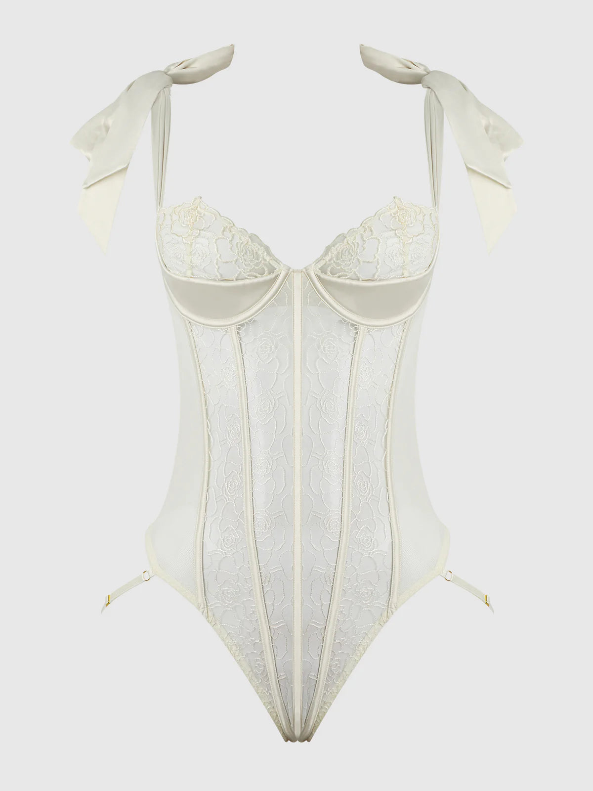 Rosalie Embroidered Teddy- Pearl