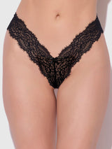 Lana Lace V-Thong- Black