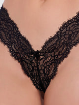 Lana Lace V-Thong- Black