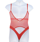 Hello, Sexy! The Lola Bodysuit Tiger Lily Red-1X/2X