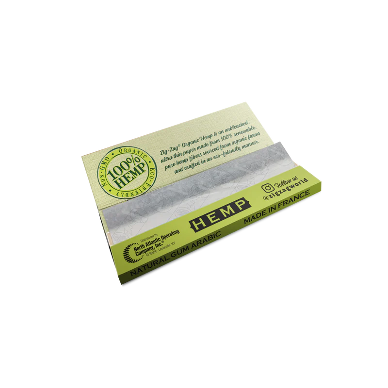Zig Zag Paper Organic Hemp Green