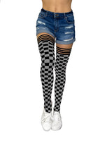 Game Day Thigh High - Black/Grey