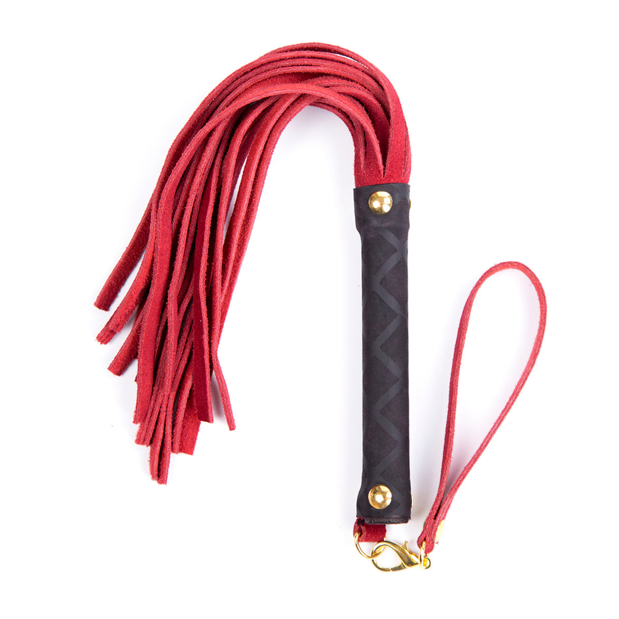 Mini Leather Flogger-Red