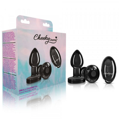 Cheeky Charms Rechargeable Vibrating Small Gun Metal