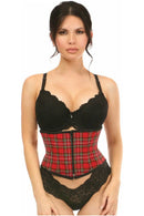 Red Plaid Mini Cincher- Large