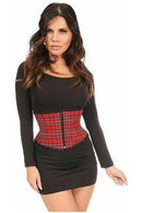 Red Plaid Mini Cincher- Small