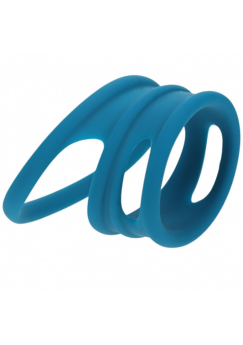 LEVELZ Set of 4 Cock & Ball Rings-Teal