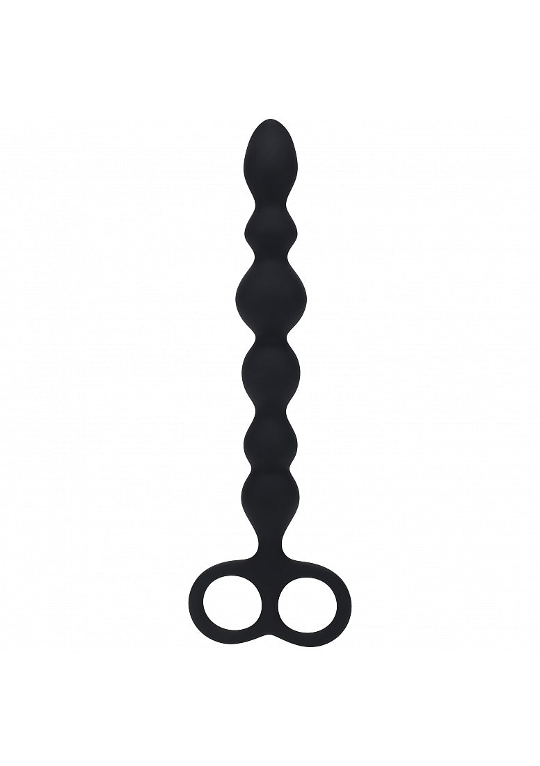 LEVELZ Beaded Silicone Anal Probe-Black
