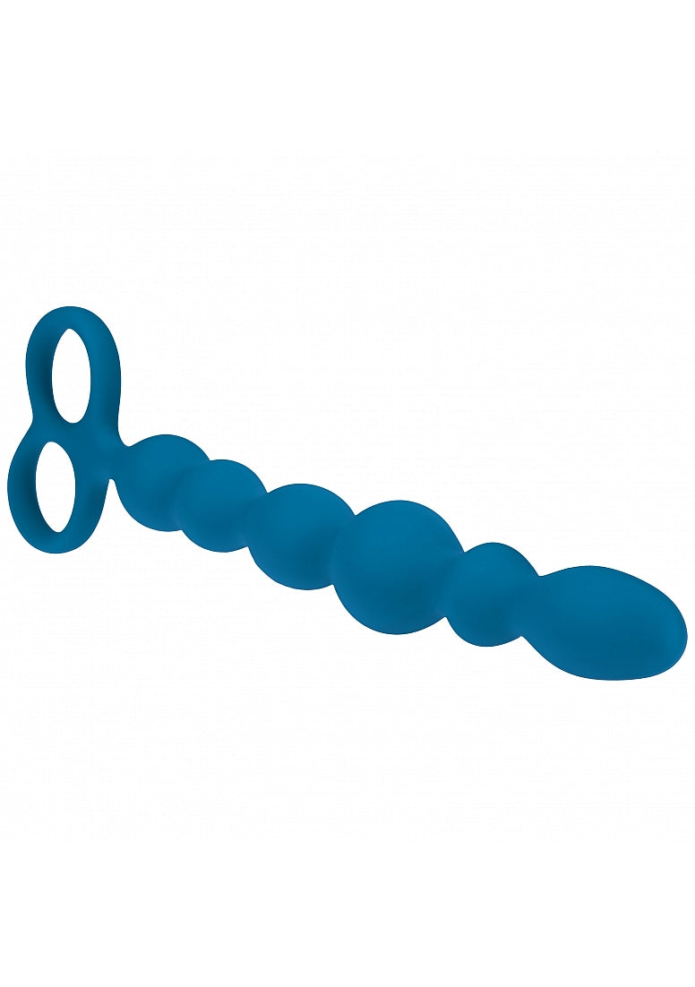 LEVELZ Beaded Silicone Anal Probe-Teal