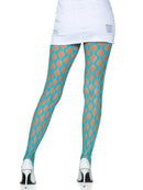 Ivy Pothole Net Tights- Neon Blue One Size