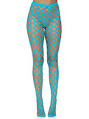 Ivy Pothole Net Tights- Neon Blue One Size