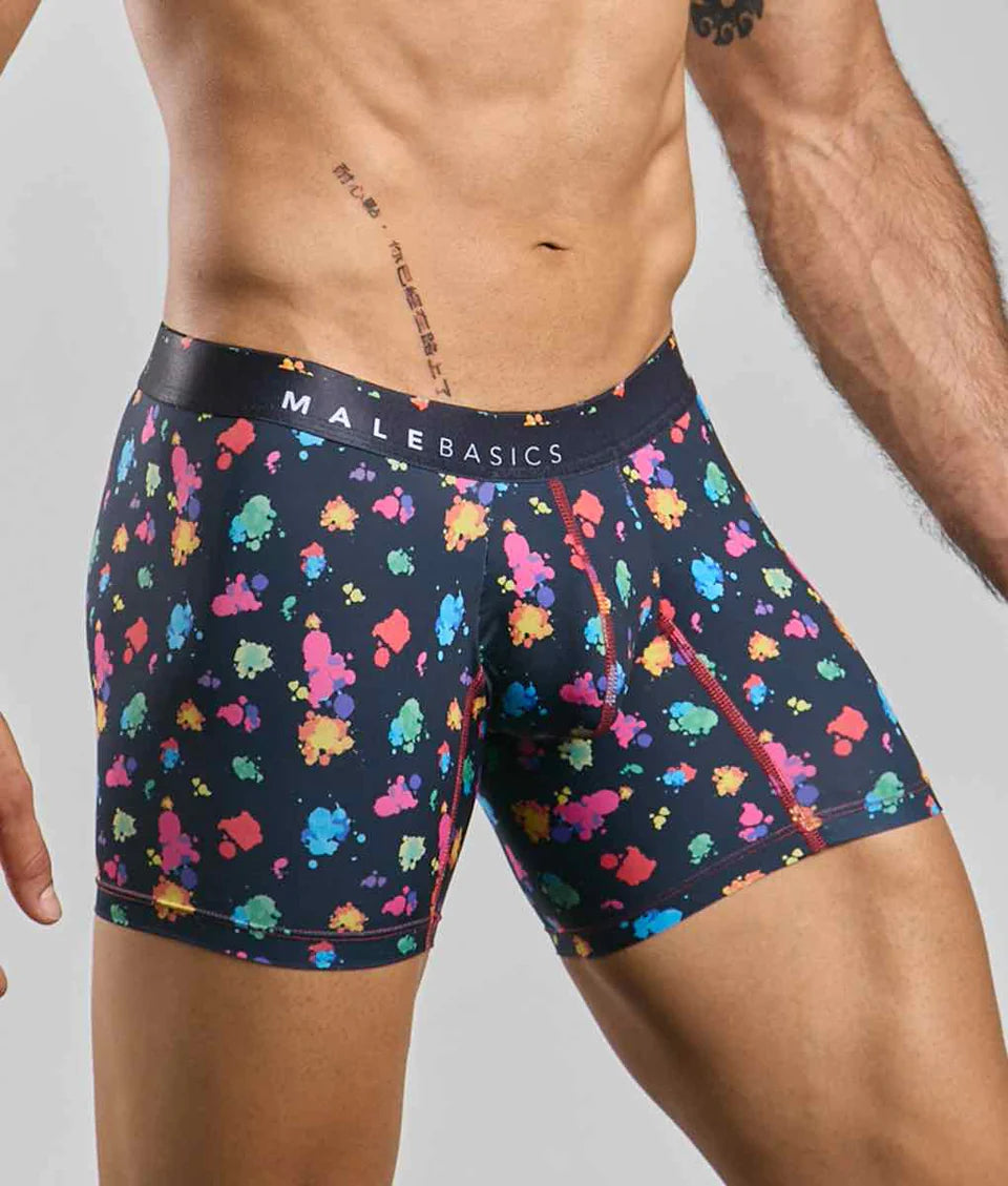 MaleBasics Hipster Boxer Brief- Black Splash