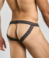 MOB Lace Jockstrap- Black