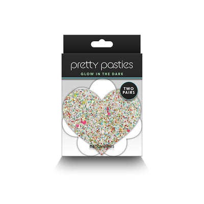Pretty Pasties: Heart & Flower-Glow 2 Pairs