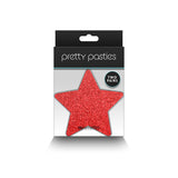 Pretty Pasties: Glitter Stars-Red/Silver