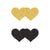 Pretty Pasties: Glitter Hearts-Black/Gold