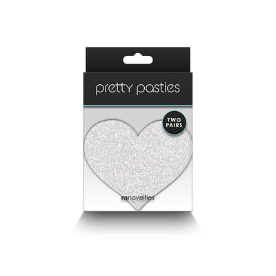 Pretty Pasties: Glitter Hearts-Red/Silver