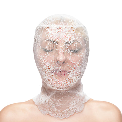 Fetish & Fashion Lace Hood-White