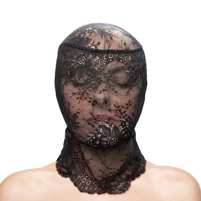 Fetish & Fashion Lace Hood-Black