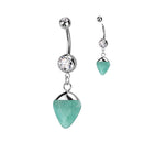 Belly: Surgical Steel Precious Stone-Jade