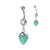 Belly: Surgical Steel Precious Stone-Jade